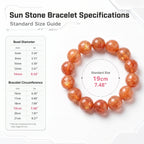 Premium Sunstone Beaded Bracelet | Hand-Polished Natural Gemstone Jewelry for Energy & Confidence