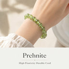 Authentic Prehnite Crystal Bracelet | The "Stone of Prophecy" | Unique Healing Gemstone Jewelry