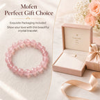 Premium Mozambique Rose Quartz Beaded Bracelet | Hand-Polished Natural Gemstone Jewelry for Inner Peace & Balance