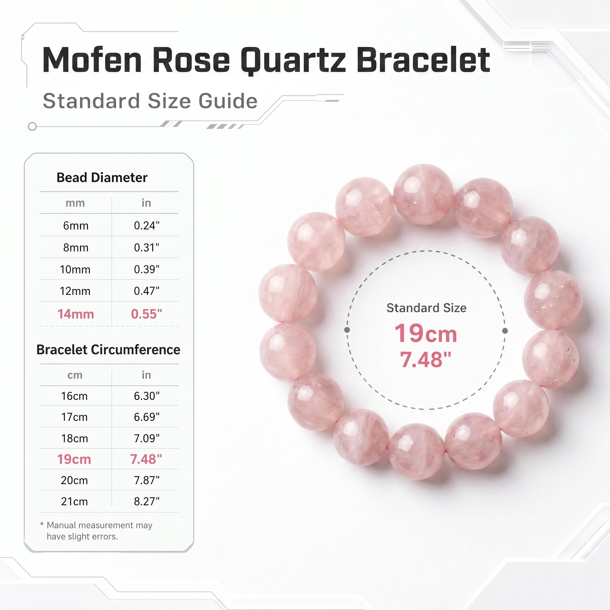 Premium Mozambique Rose Quartz Beaded Bracelet | Hand-Polished Natural Gemstone Jewelry for Inner Peace & Balance