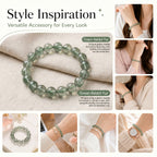 Authentic Green Rabbit Hair Quartz Bracelet | The "Stone of Vitality" | Unique Healing Crystal Jewelry