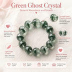 Authentic Green Phantom Quartz Bracelet | The "Money Magnet" | Unique Healing Crystal Jewelry