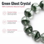 Authentic Green Phantom Quartz Bracelet | The "Money Magnet" | Unique Healing Crystal Jewelry