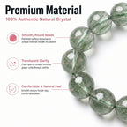 Authentic Green Rabbit Hair Quartz Bracelet | The "Stone of Vitality" | Unique Healing Crystal Jewelry
