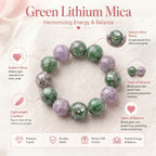 Authentic Green Lepidolite Bracelet | The "Stone of Serenity" | Unique Healing Crystal Jewelry