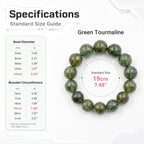 Premium Green Tourmaline Beaded Bracelet | Hand-Polished Natural Gemstone Jewelry for Harmony & Growth