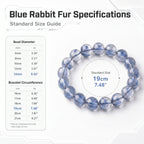 Premium Blue Rabbit Hair Quartz Beaded Bracelet | Hand-Polished Natural Gemstone Jewelry for Inner Peace & Clarity
