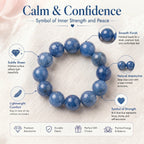 Premium Blue Aventurine Beaded Bracelet | Hand-Polished Natural Gemstone Jewelry for Inner Peace & Focus