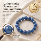 Premium Blue Aventurine Beaded Bracelet | Hand-Polished Natural Gemstone Jewelry for Inner Peace & Focus