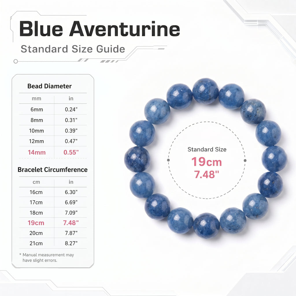 Premium Blue Aventurine Beaded Bracelet | Hand-Polished Natural Gemstone Jewelry for Inner Peace & Focus