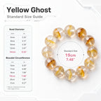 Premium Yellow Phantom Quartz Beaded Bracelet | Hand-Polished Natural Crystal Jewelry for Abundance & Success