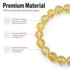 Premium Yellow Fluorite Beaded Bracelet | Hand-Polished Natural Gemstone Jewelry for Abundance & Focus
