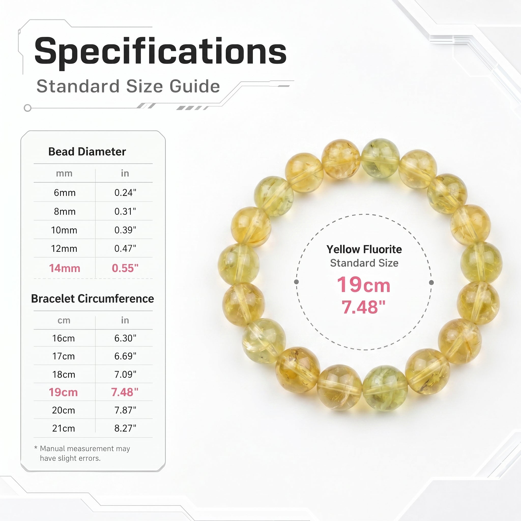 Premium Yellow Fluorite Beaded Bracelet | Hand-Polished Natural Gemstone Jewelry for Abundance & Focus