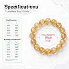 Premium Yellow Rabbit Hair Quartz Bracelet | Hand-Polished Natural Gemstone Jewelry for Joy & Prosperity