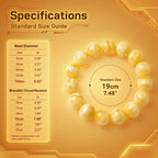 Premium Amber & Crystal Beaded Bracelet | Hand-Polished Organic Gemstone Jewelry for Warmth & Balance
