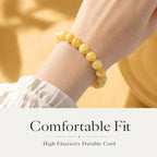 Premium Amber & Crystal Beaded Bracelet | Hand-Polished Organic Gemstone Jewelry for Warmth & Balance