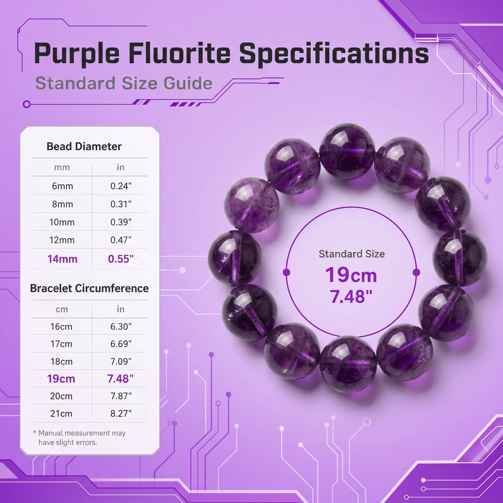 Authentic Purple Fluorite Bracelet | The "Stone of Spirit" | Unique Gemstone Jewelry for Meditation
