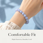 Premium Blue Lace Agate Beaded Bracelet | Hand-Polished Natural Gemstone Jewelry for Inner Peace