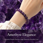 Authentic Purple Fluorite Bracelet | The "Stone of Spirit" | Unique Gemstone Jewelry for Meditation