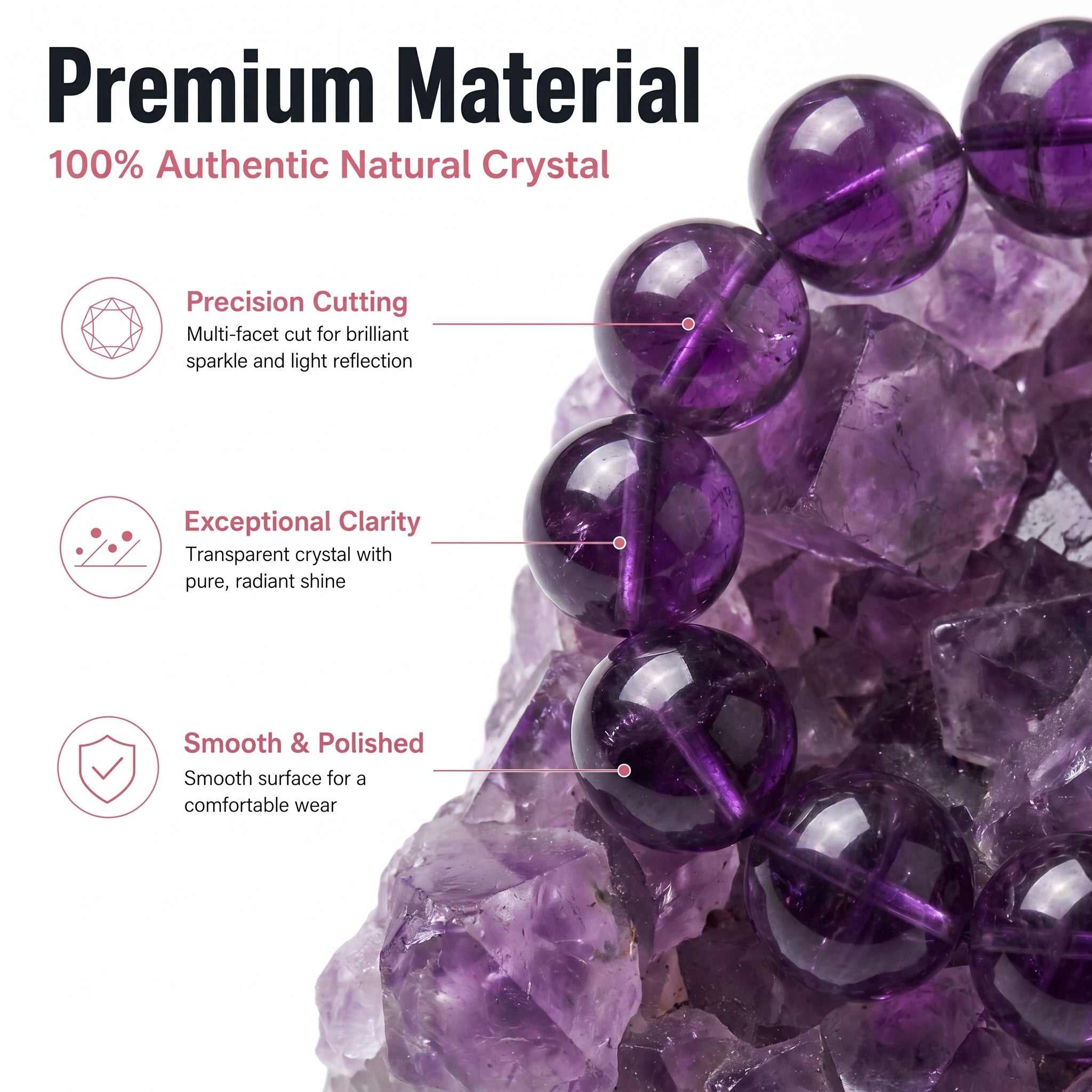 Authentic Purple Fluorite Bracelet | The "Stone of Spirit" | Unique Gemstone Jewelry for Meditation
