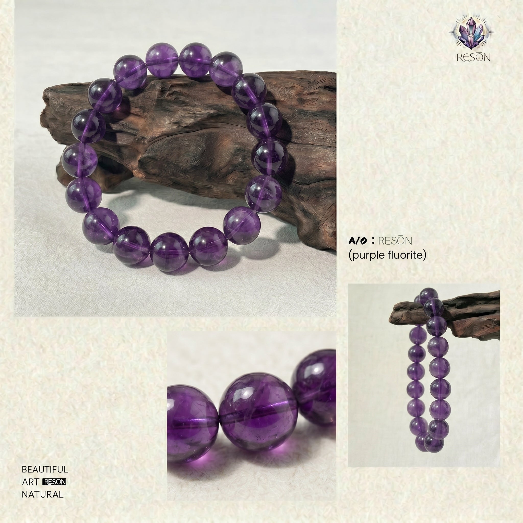 Authentic Purple Fluorite Bracelet | The "Stone of Spirit" | Unique Gemstone Jewelry for Meditation