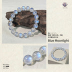 Premium Blue Moonstone Beaded Bracelet | Hand-Polished Natural Gemstone Jewelry for Calm & Intuition