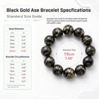 Premium Black Gold Azeztulite Beaded Bracelet | Hand-Polished Natural Gemstone Jewelry for Balance & Harmony