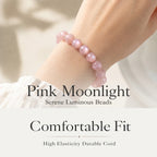 Premium Peach Moonstone Beaded Bracelet | Hand-Polished Natural Gemstone Jewelry for Inner Peace & Grace