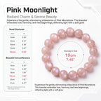 Premium Peach Moonstone Beaded Bracelet | Hand-Polished Natural Gemstone Jewelry for Inner Peace & Grace