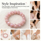 Premium Peach Moonstone Beaded Bracelet | Hand-Polished Natural Gemstone Jewelry for Inner Peace & Grace