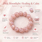 Premium Peach Moonstone Beaded Bracelet | Hand-Polished Natural Gemstone Jewelry for Inner Peace & Grace