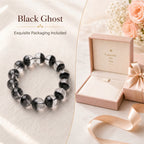 Premium Black Phantom Quartz Beaded Bracelet | Hand-Polished Natural Crystal Jewelry for Clarity & Protection