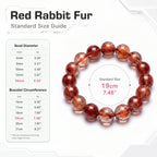 Premium Red Rabbit Hair Quartz Beaded Bracelet | Hand-Polished Natural Gemstone Jewelry for Energy & Radiance