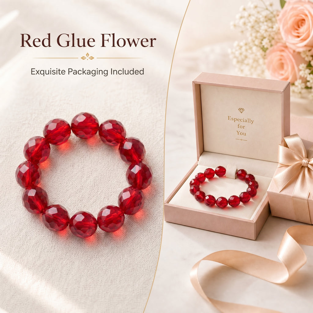 Premium Red Fire Quartz Beaded Bracelet | Hand-Polished Natural Gemstone Jewelry for Abundance & Passion