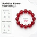 Premium Red Fire Quartz Beaded Bracelet | Hand-Polished Natural Gemstone Jewelry for Abundance & Passion