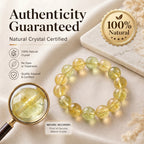 Premium Yellow Fluorite Beaded Bracelet | Hand-Polished Natural Gemstone Jewelry for Abundance & Focus