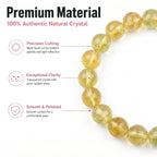 Premium Yellow Fluorite Beaded Bracelet | Hand-Polished Natural Gemstone Jewelry for Abundance & Focus