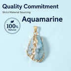 Authentic Raw Crystal Necklace | The "Energy Balance" Collection | Handcrafted Gold-Edged Mineral Pendant