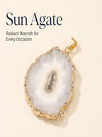 Authentic Electroplated Agate Pendant | The "Stone of Balance" | Unique Artisan Jewelry for Chic Living