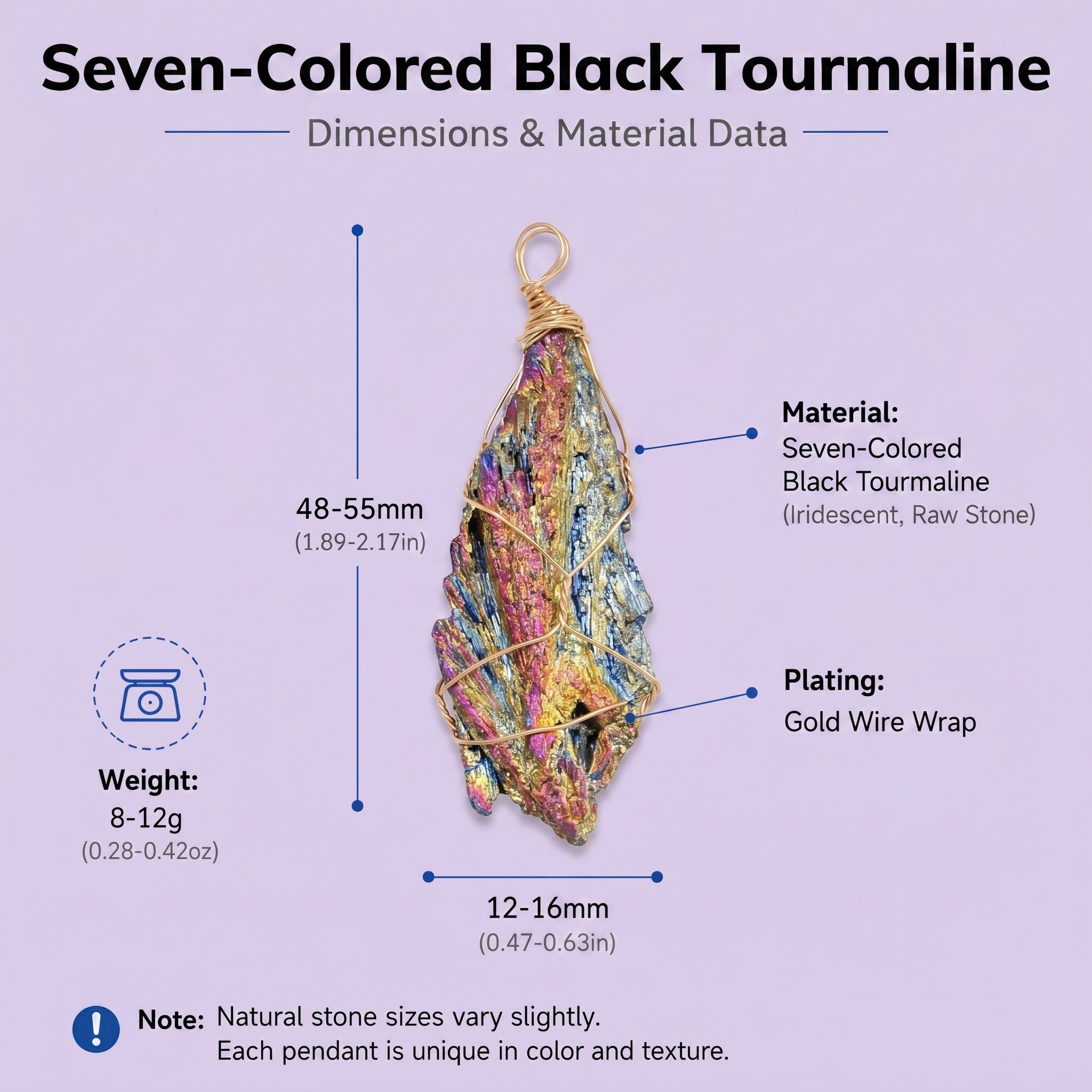 Authentic Raw Black Tourmaline Necklace | The "Stone of Protection" | Unique Artisan Wire-Wrapped Jewelry