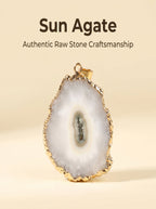 Authentic Electroplated Agate Pendant | The "Stone of Balance" | Unique Artisan Jewelry for Chic Living