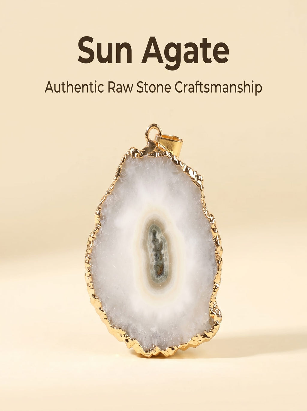Natural Electroplated Agate Slice Pendant: The Stone of Balance — Alpine Zone