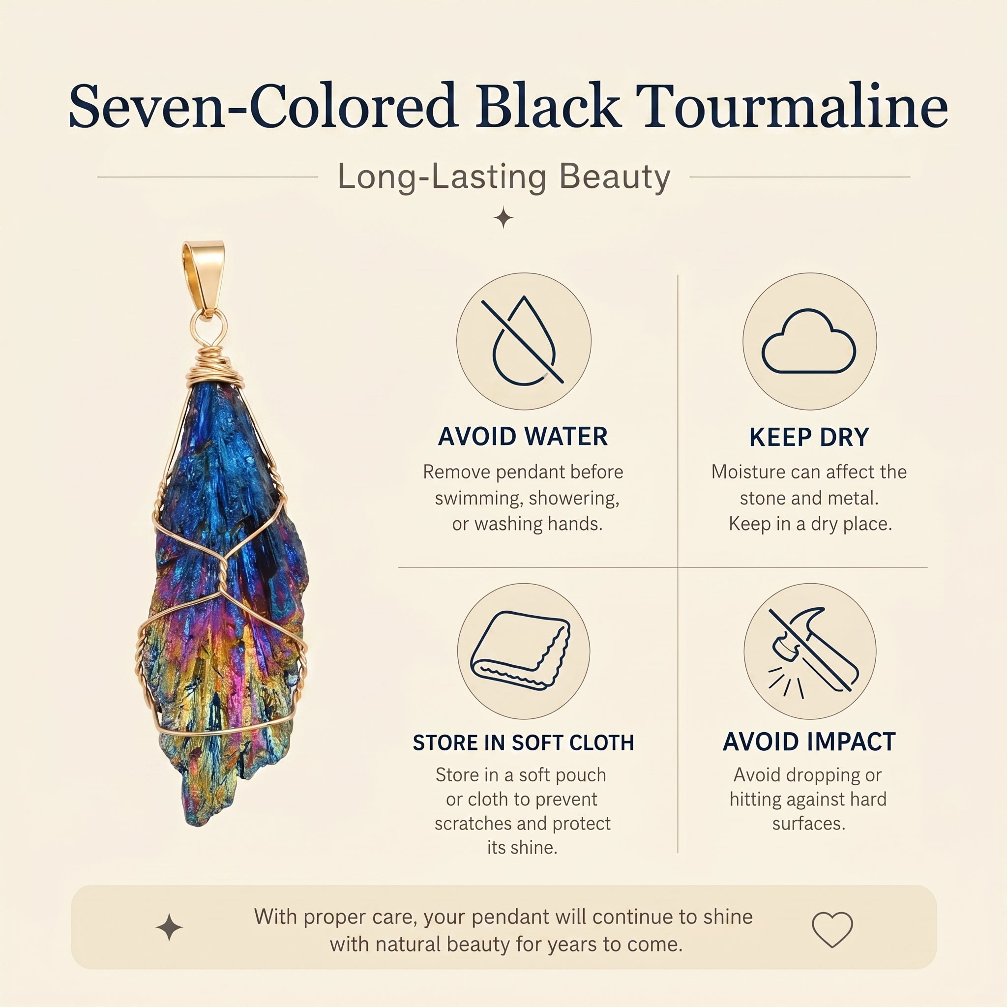 Authentic Raw Black Tourmaline Necklace | The "Stone of Protection" | Unique Artisan Wire-Wrapped Jewelry