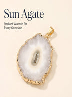 Natural Electroplated Agate Slice Pendant: The Stone of Balance — Alpine Zone
