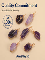 Authentic Raw Amethyst Necklace | The "Stone of Tranquility" | Unique Artisan Wire-Wrapped Jewelry