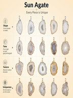 Authentic Electroplated Agate Pendant | The "Stone of Balance" | Unique Artisan Jewelry for Chic Living
