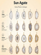 Natural Electroplated Agate Slice Pendant: The Stone of Balance — Alpine Zone