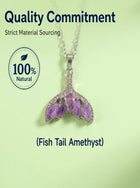 Natural Amethyst Mermaid Tail Diamond Pendant: The Abyssal Siren — Gangdishé Peak