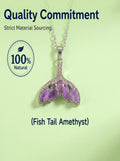 The Abyssal Siren | Luxurious Mermaid Tail Amethyst Necklace