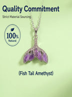 The Abyssal Siren | Luxurious Mermaid Tail Amethyst Necklace